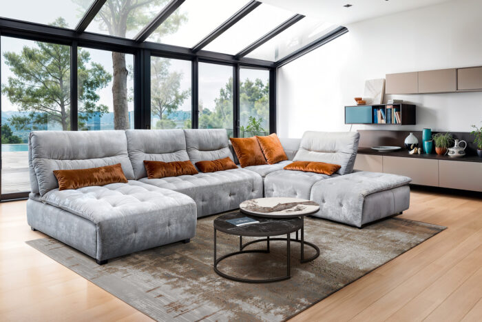 Canapé modulable assise couettée