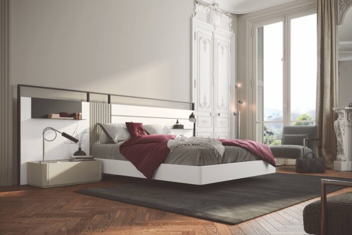 Lit dans une chambre Story moderne et lumineuse